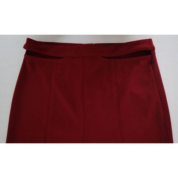 4SI3NNA BDSK4866 Women Sz S Burgundy Sheena High Rise Pants w/Cutouts/Slits $88 - Picture 6 of 11